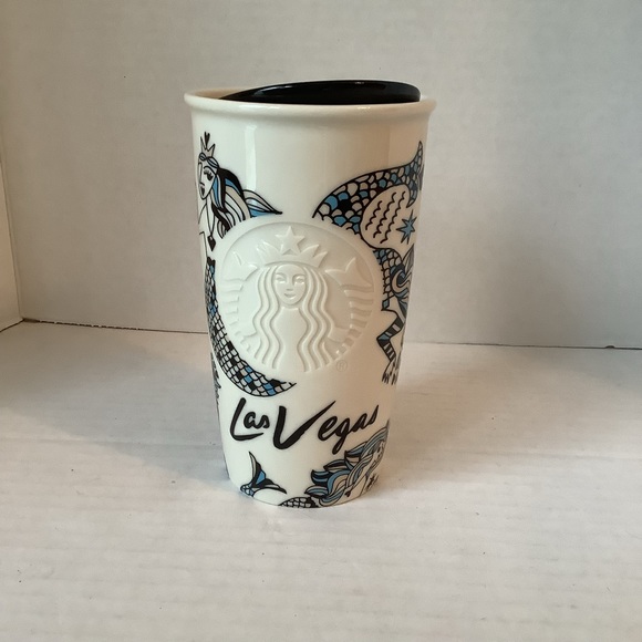 Starbucks Other - Starbucks 2015 Las Vegas Siren Mermaid Ceramic Mug Travel Tumbler 12 oz.